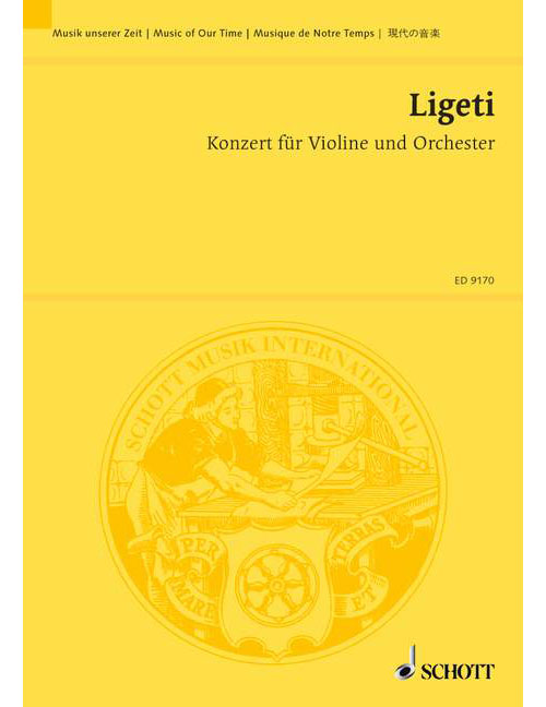SCHOTT Ligeti - Concerto - Violon et Orchestre