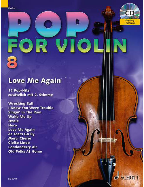 SCHOTT POP FOR VIOLIN VOL. 8 - 1-2 VIOLONS