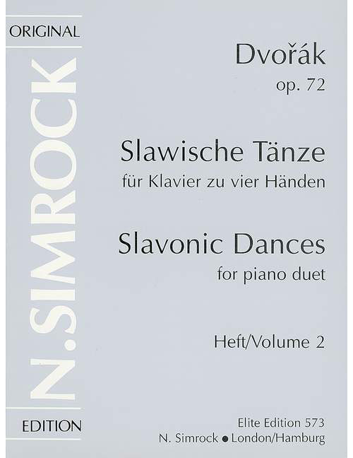 SIMROCK DVORAK ANTON - DANSES SLAVES OP.72 VOL.2 - PIANO 4 MAINS