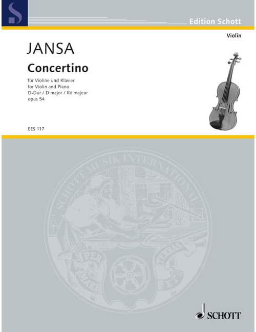 EULENBURG JANSA - CONCERTINO D MAJOR OP. 54 - VIOLON ET PIANO