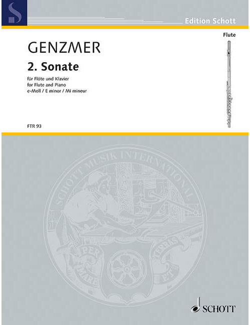 SCHOTT Genzmer - 2ème Sonate Mi Mineur Gewv 223 - Flute et Piano