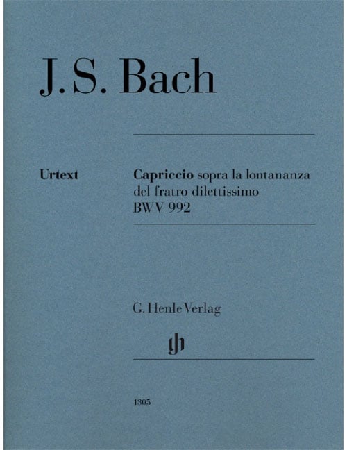 HENLE VERLAG BACH - CAPRICCIO SOPRA LA LONTANANZA BWV 992 - PIANO