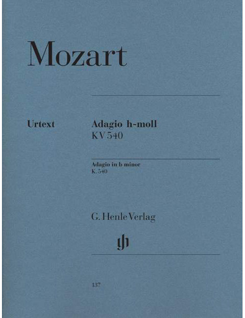 HENLE VERLAG Mozart - Adagio En Si Mineur KV 540 - Piano
