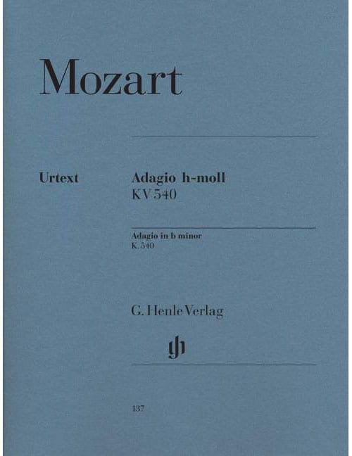HENLE VERLAG MOZART - ADAGIO EN SI MINEUR KV 540 - PIANO