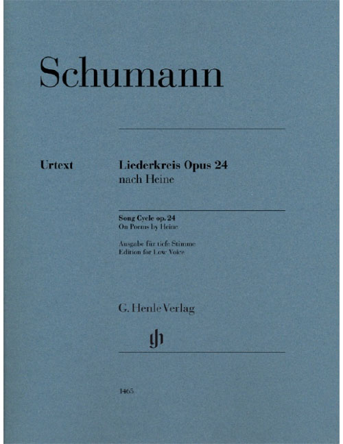 HENLE VERLAG SCHUMANN ROBERT - LIEDERKREIS OP.24 - LOW VOICE & PIANO