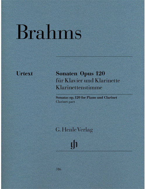 HENLE VERLAG Brahms - Sonates Pour Piano et Clarinettete (ou Alto) Op. 120/1 U. 2 - Piano et Alto (clarinette)