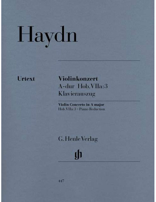 HENLE VERLAG Haydn - Concerto Pour Violon et Orchestre En La Majeur Hob. Viia:3 - Violon et Orchestre
