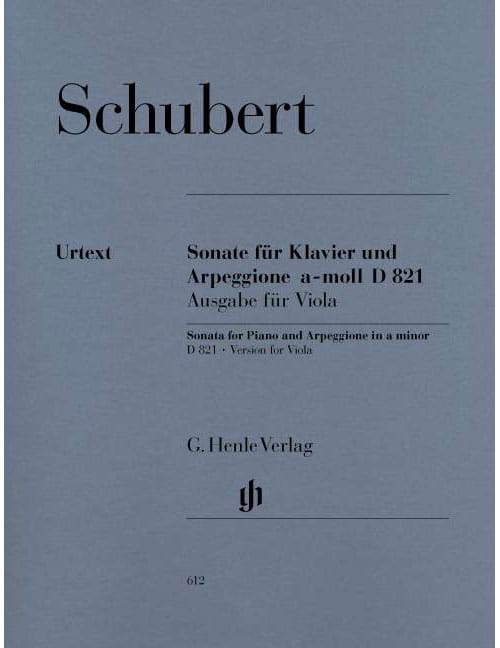 HENLE VERLAG SCHUBERT - SONATE POUR PIANO ET ARPEGGIONE EN LA MINEUR D 821 (OP. POST.) - ALTO ET PIANO