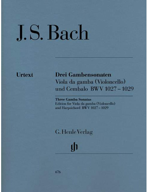 HENLE VERLAG Bach J.S. - Sonatas For Viola Da Gamba And Harpsichord BWV 1027-1029