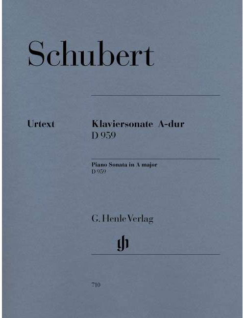 HENLE VERLAG Schubert - Sonate Pour Piano En La Majeur D 959 - Piano