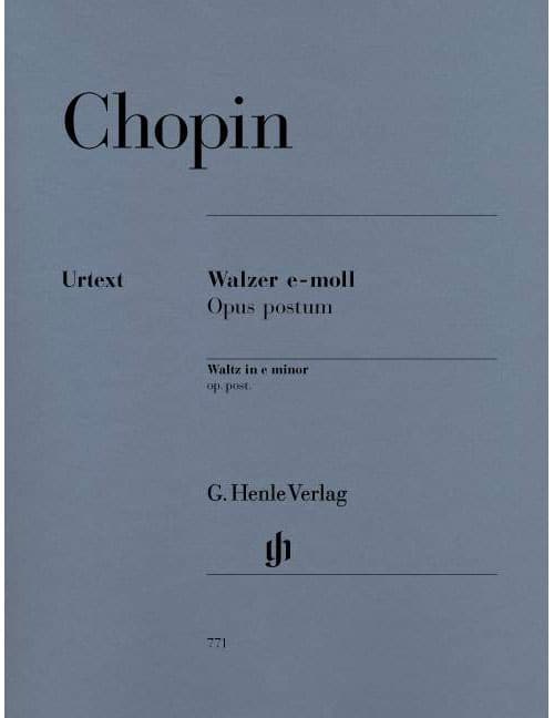 HENLE VERLAG CHOPIN - VALSE MI MINEUR OP. POST. - PIANO