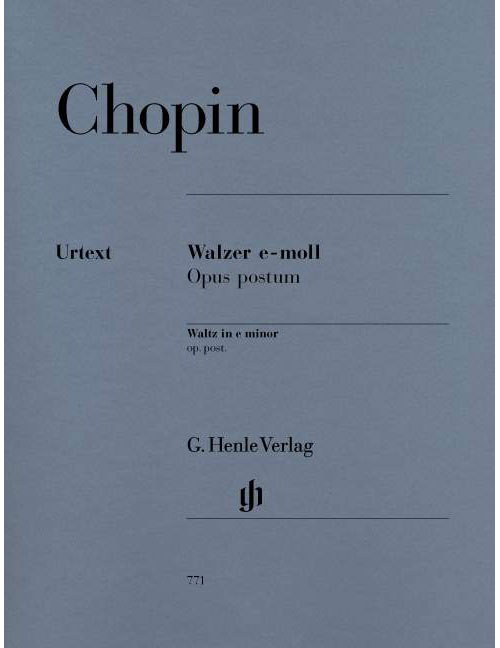 HENLE VERLAG Chopin - Valse Mi Mineur Op. Post. - Piano