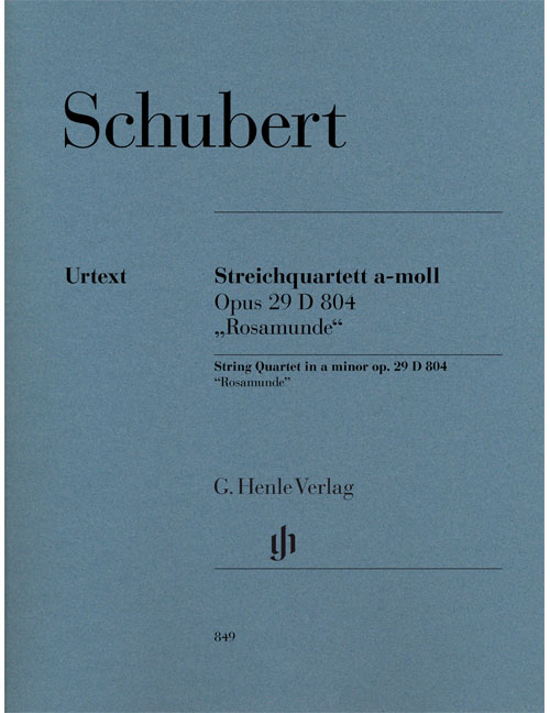 HENLE VERLAG Schubert - String Quartet A Minor Op. 29 D 804 