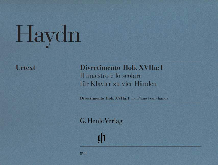 HENLE VERLAG HAYDN J. - DIVERTIMENTO IN F MAJOR HOB. XVIIA:1 ? IL MAESTRO E LO SCOLARE