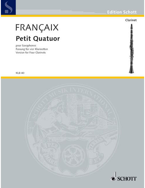 SCHOTT FRANCAIX JEAN - PETIT QUATUOR - SAXOPHONES