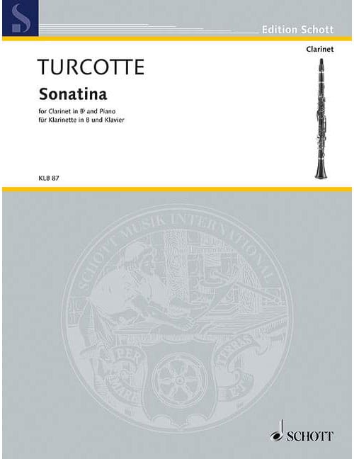 SCHOTT TURCOTTE - SONATINA - CLARINETTE (B) ET PIANO