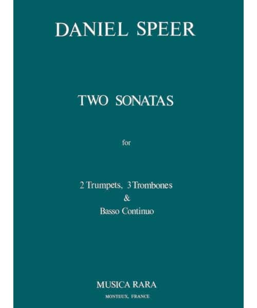 EDITION BREITKOPF SPEER - TWO SONATAS - 2 TROMPETTES, 3 TROMBONES, BASSO CONTINUO