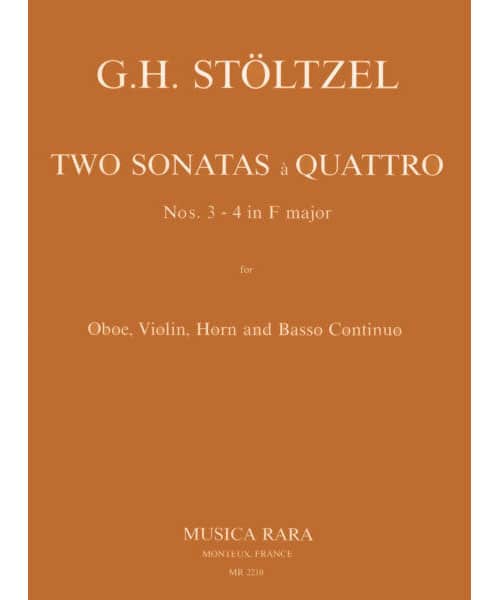 EDITION BREITKOPF STÖLZEL - TWO SONATAS À QUATTRO - HAUTBOIS, VIOLON, HOUN ET BASSO CONTINUO