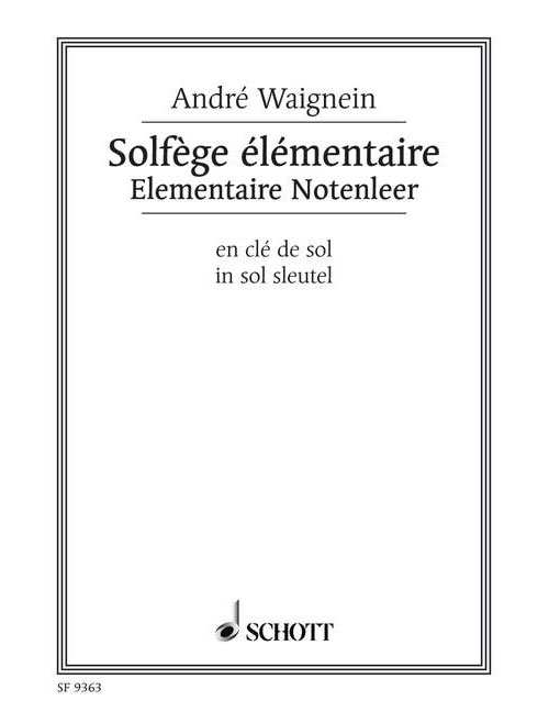 SCHOTT ELEMENTARY SOLFEGGIO