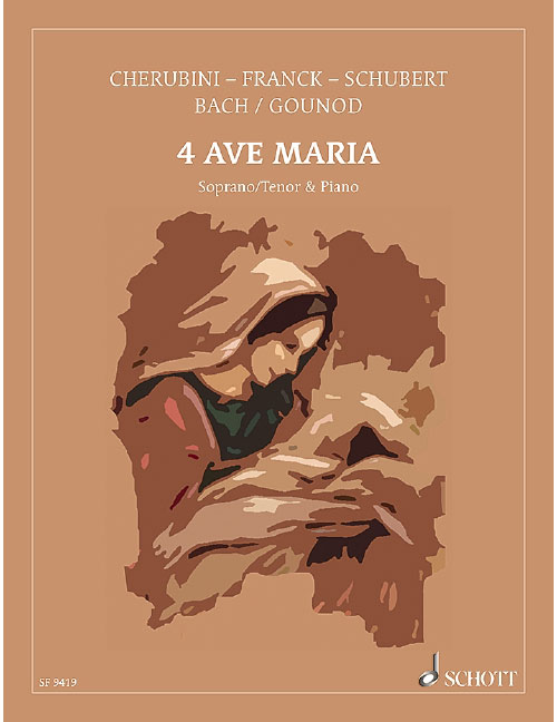 SCHOTT FRANCK CESAR / GOUNOD CHARLES / SCHUBERT FRANZ / CHERUBINI LUIGI - 4 FAMOUS AVE MARIA