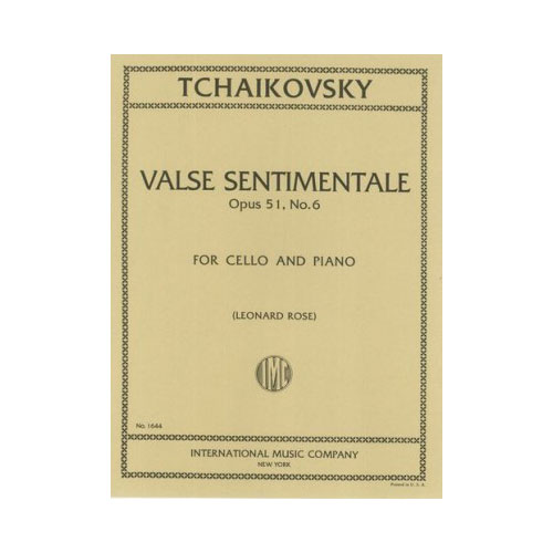 IMC Tchaïkovski - Valse Sentimentale Op.51 No.6 - Violoncelle et Piano