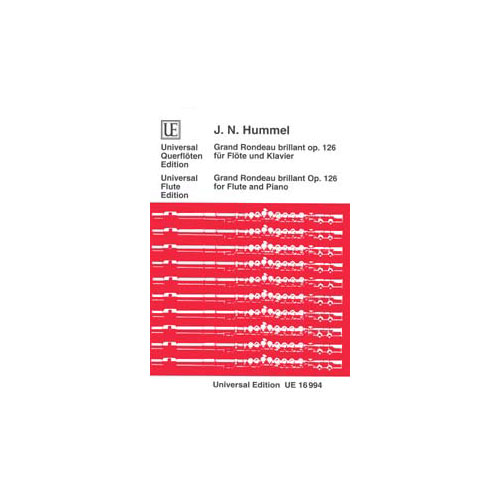 UNIVERSAL EDITION HUMMEL J.N. - GRAND RONDEAU OP126 - FLUTE AND PIANO