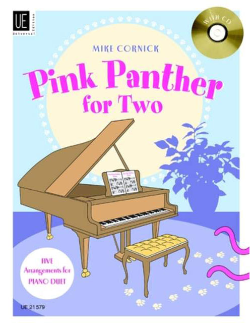 UNIVERSAL EDITION PINK PANTHER FOR TWO - PIANO 4 HETS WITH CD