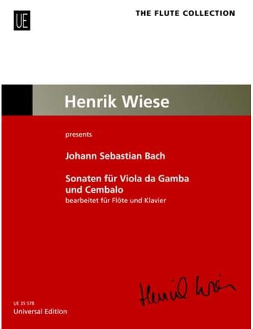 UNIVERSAL EDITION BACH J.S. - SONATEN FUR VIOLA DA GAMBA UND CEMBALO - FLUTE & PIANO