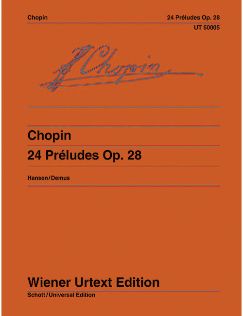 WIENER URTEXT EDITION CHOPIN - 24 PRELUDES OP. 28 - PIANO