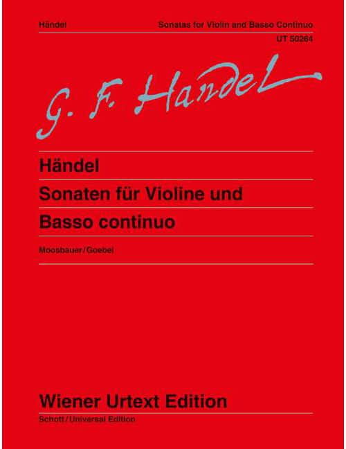 WIENER URTEXT EDITION HÄNDEL - SONATES POUR VIOLON ET BASSE CONTINUE - VIOLON ET PIANO