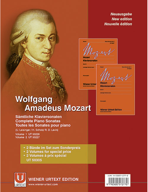 WIENER URTEXT EDITION MOZART - SONATES POUR PIANO COMPLETE - PIANO