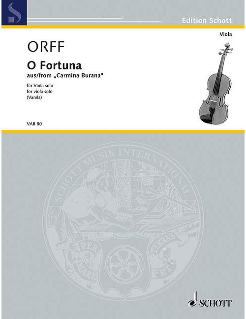 SCHOTT ORFF C. - O FORTUNA - ALTO