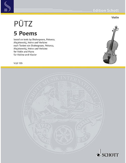 SCHOTT PÜTZ - 5 POÈMES - VIOLON ET PIANO