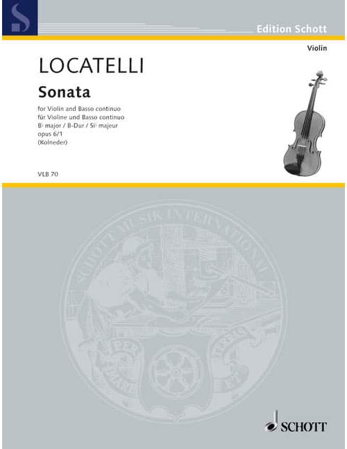 SCHOTT LOCATELLI - SONATA IN BB MAJOR OP. 6/1 - VIOLON ET BASSO CONTINUO