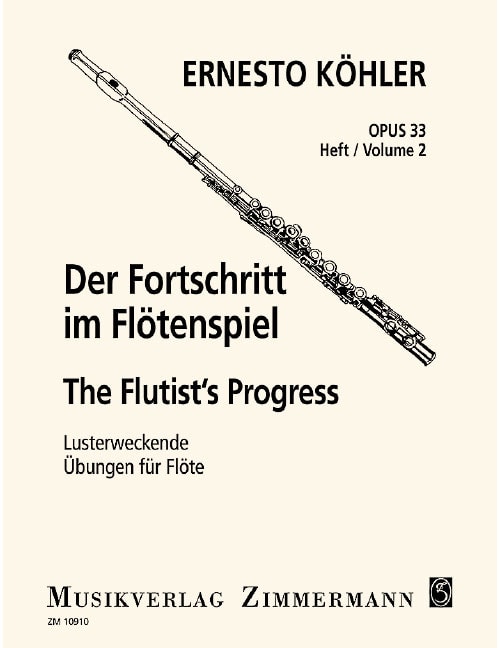 ZIMMERMANN KÖHLER - LE PROGRÈS DANS L'ART DE LA FLÛTE OP. 33 - 1-2 FLUTES