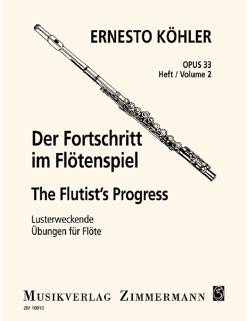 ZIMMERMANN Kähler - Le Progrès Dans L'art De La Flûte Op. 33 - 1-2 Flutes