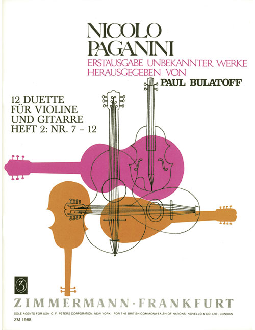ZIMMERMANN Paganini - Douze Duos Numéro 2 - Violon et Guitare