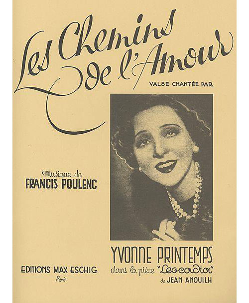 Partitions Poulenc F. Les Chemins De L'amour Chant Et Piano