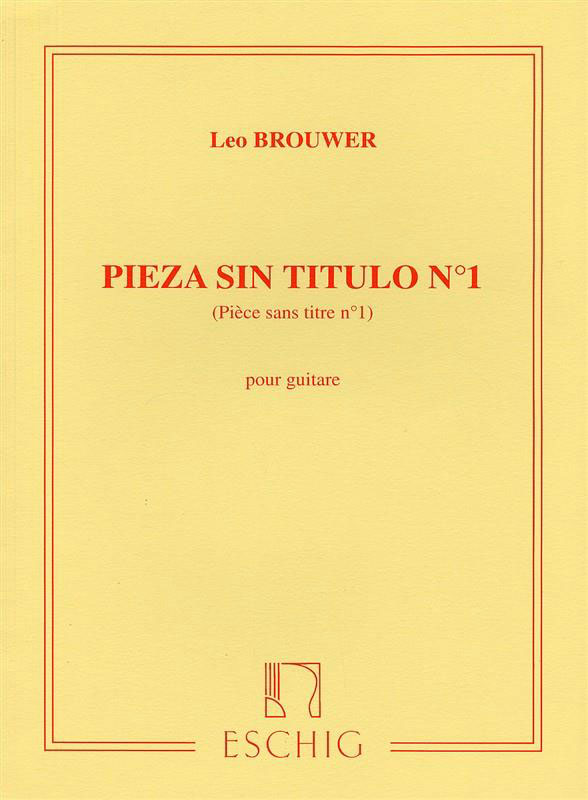 EDITION MAX ESCHIG BROUWER - PIECE SANS TITRE N 1 - GUITARE
