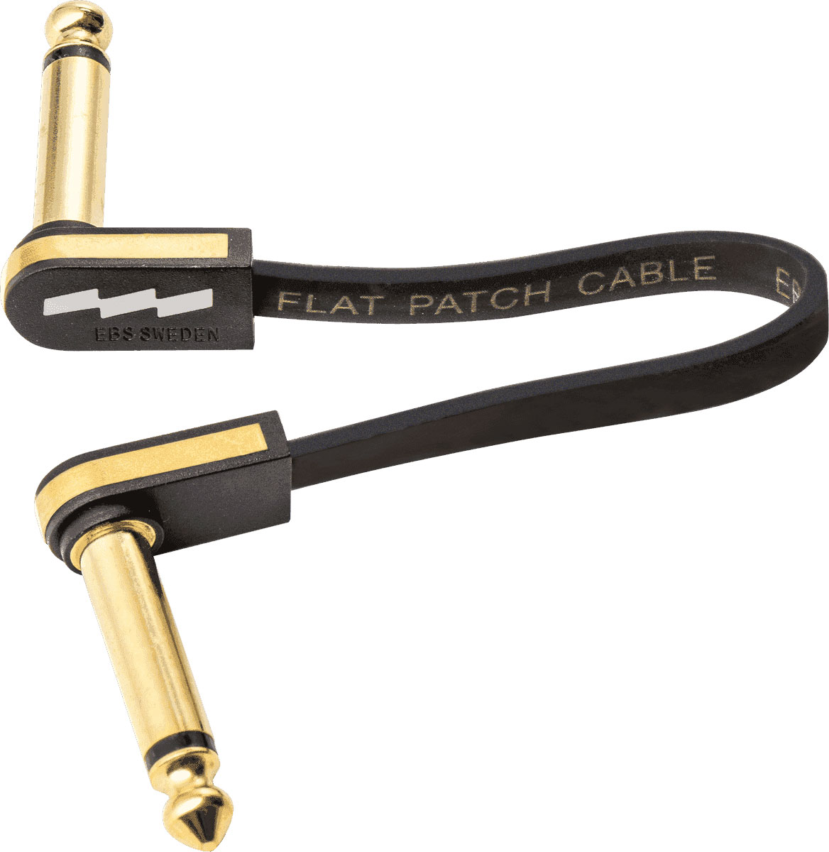EBS Câble de Patch Guitare 10 CM Compact Or