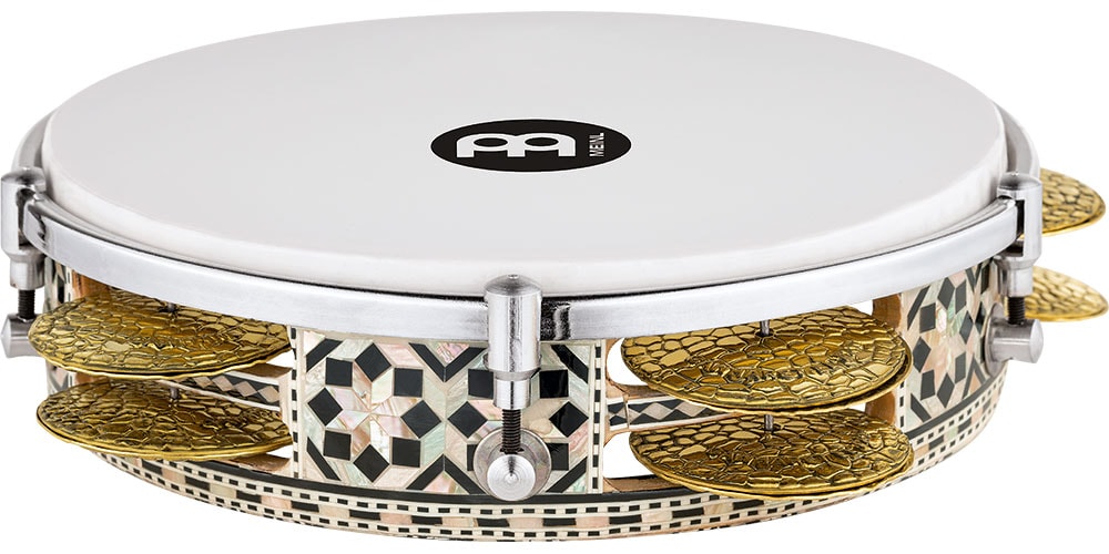 MEINL 8 3/4 ARTISAN EDITION RIQ DRUM WHITE PEARL MOSAIC ROYALE