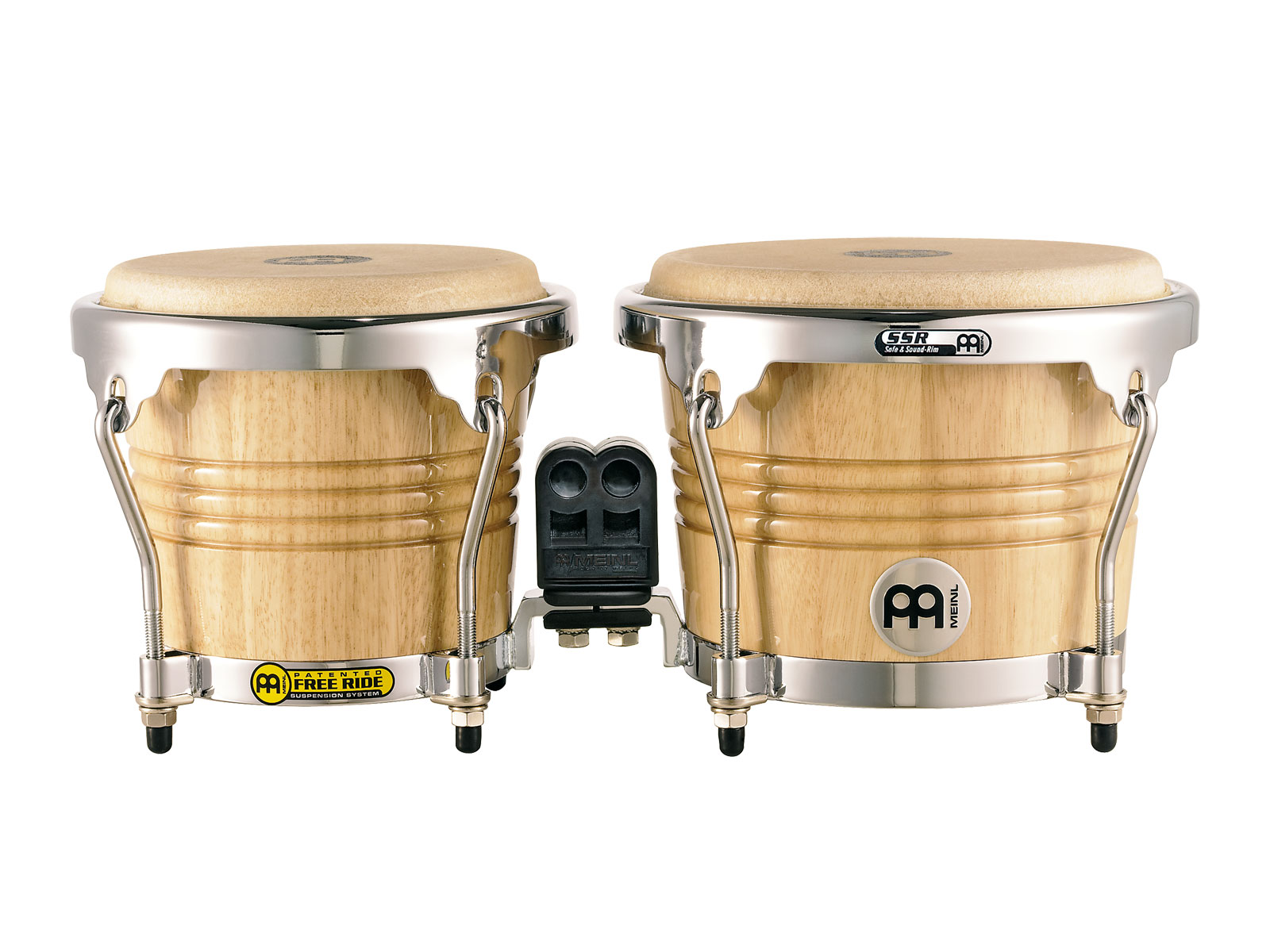 MEINL MARATHON EXCLUSIVE SERIES (DE PATENT) FWB200 WOOD BONGO 6 3/4 MACHO AND 8 HEMBRA NATURAL