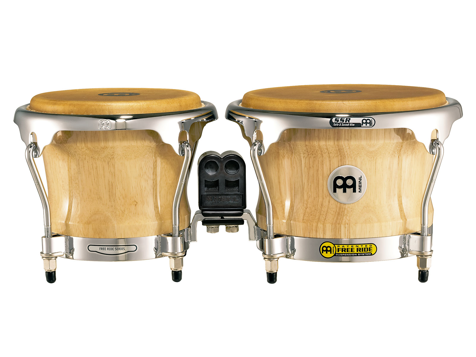 MEINL PROFESSIONAL SERIES (DE PATENT) FWB400 WOOD BONGO 7 MACHO AND 8 1/2 HEMBRA NATURAL