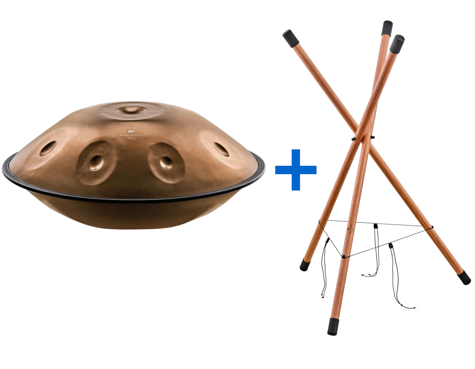 SONIC ENERGY Sensory Handpan, Stainless Steel, F Pygmy, 11 Notes, 440 Hz, Vintage copper