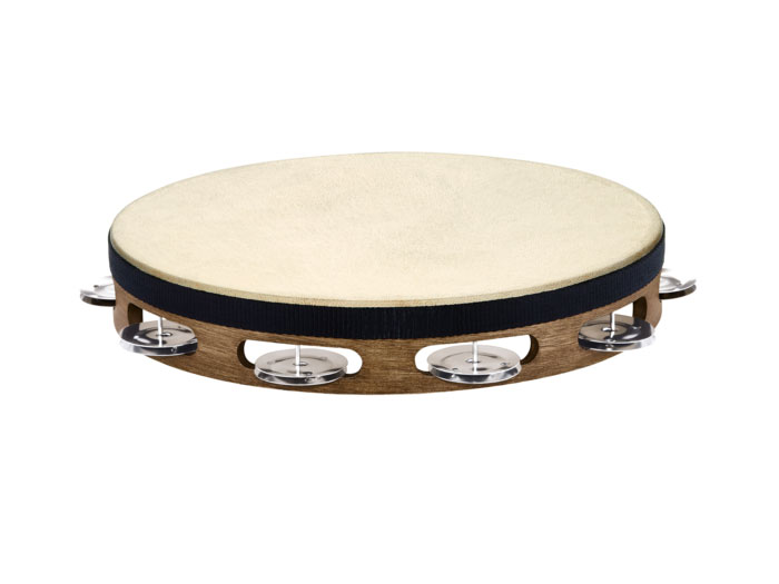 MEINL TAMBOURIN BOIS AVEC PEAU BRUN NOYE