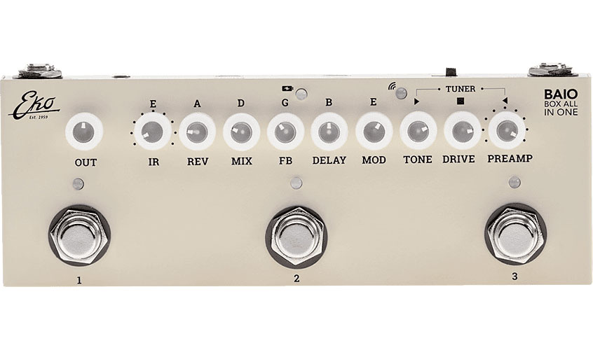 EKO Baio Guitare Electrique Multieffet Sur Batterie