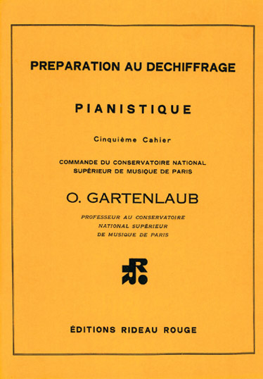 RIDEAU ROUGE GARTENLAUB - PREPARATION AU DECHIFFRAGE PIANO VOL.5 - FORMATION MUSICALE