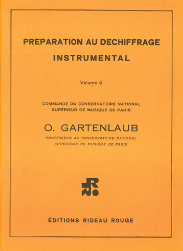 RIDEAU ROUGE GARTENLAUB O. - PREPARATION AU DECHIFFRAGE VOL. D - FORMATION MUSICALE