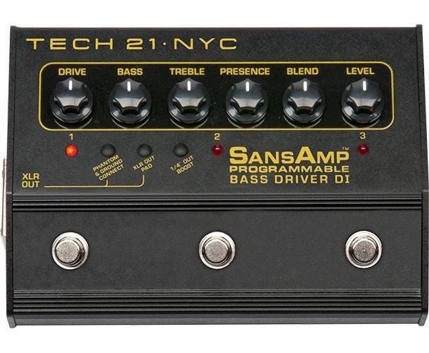 TECH21 SANSAMP PROGRAMMABLE BASS DRIVER DI PREAMPLI POUR BASSE