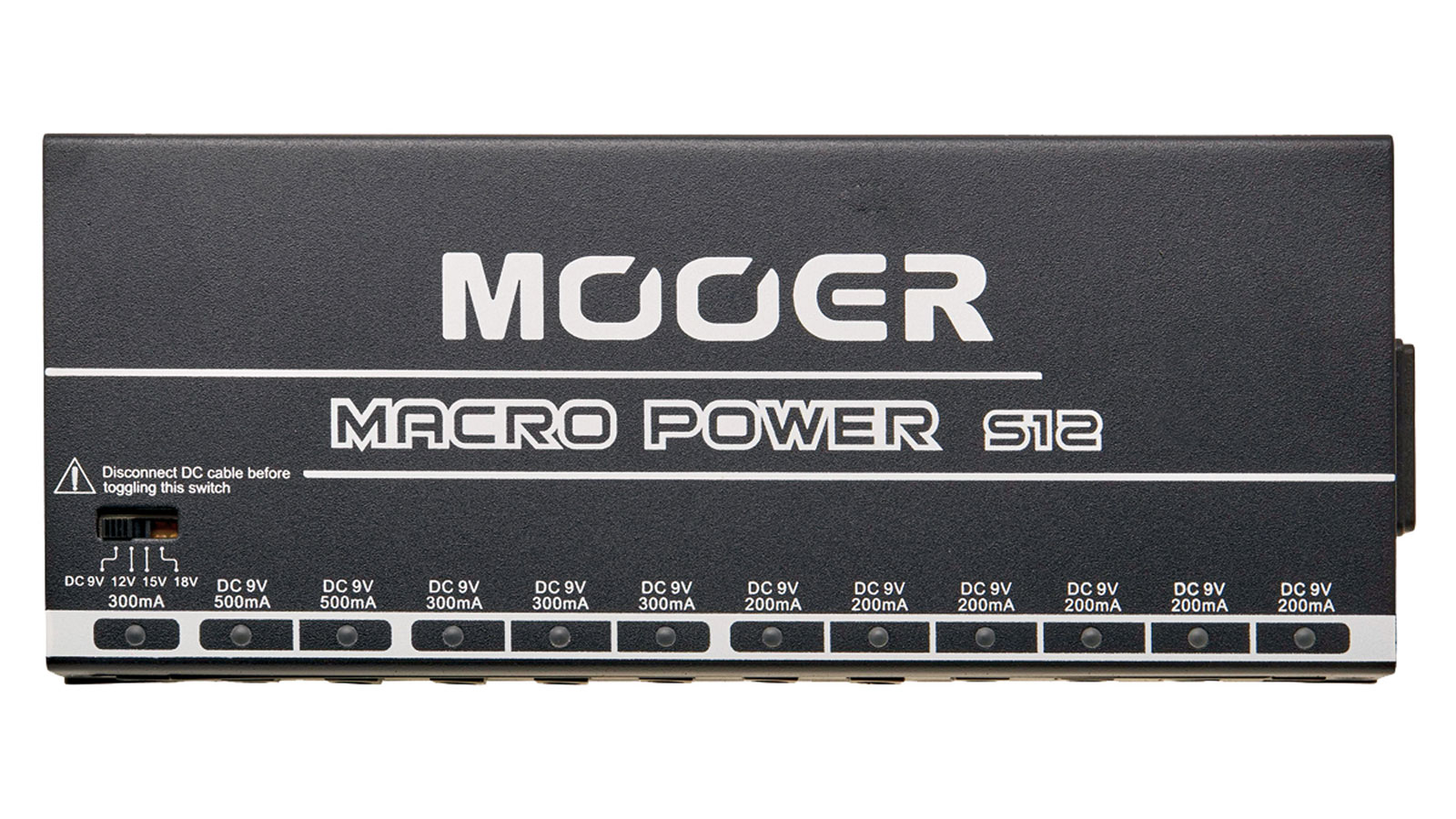 MOOER MACRO POWER S12, ALIMENTATION 9-12-15-18V